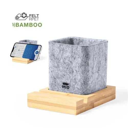 Lapicero Nature con soporte para smartphone en bambú ref 1877