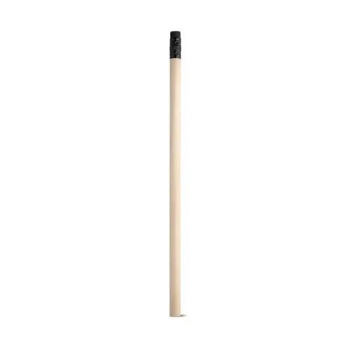 Lápiz de madera HB con goma para escritura cómoda ref 91722 - Negro