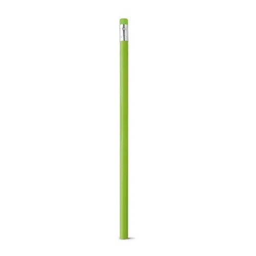 Lápiz de madera y grafito con goma sin afilar ref 91736 - Verde Claro 01