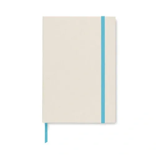Libreta A5 reciclada con tapa rígida y 160 páginas ref MO6743 - Side Turquesa