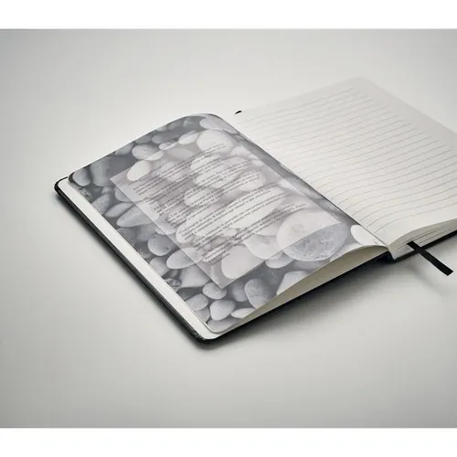 Libreta A5 tapa rígida reciclada 80 hojas rayadas ref MO6798 - Item Detail Picture Negro