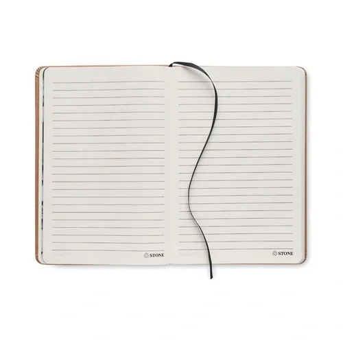 Libreta A5 tapa rígida reciclada 80 hojas rayadas ref MO6798 - Top Beig