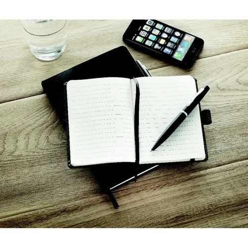 Libreta A5 tapa rígida con bolígrafo y marca páginas ref MO8108 - Item Ambiant Picture Negro