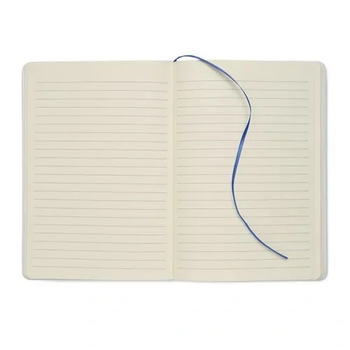 Libreta A5 reciclada con tapa dura y marcapáginas ref MO2578 - Azul Top