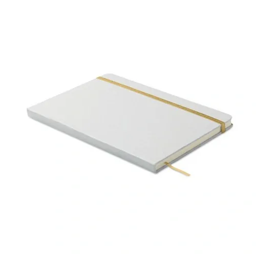 Libreta A5 reciclada con tapa dura y marcapáginas ref MO2578 - Oro 2