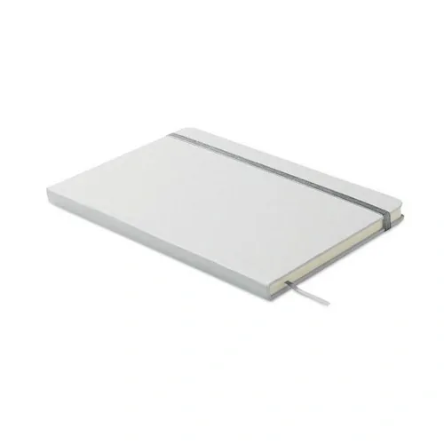 Libreta A5 reciclada con tapa dura y marcapáginas ref MO2578 - Plata 2
