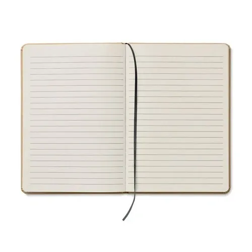 Libreta A5 reciclada con bolígrafo y cinta elástica ref MO2396 - 6 Negro