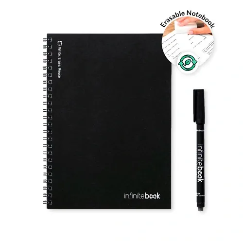 Libreta A5 Infinitebook con páginas borrables ref 33200 - Negro 03