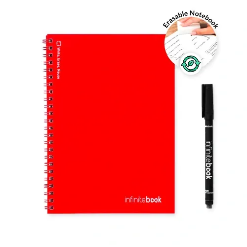 Libreta A5 Infinitebook con páginas borrables ref 33200 - Rojo 03
