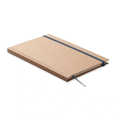 Libreta A5 tapa rígida reciclada con marcapáginas ref MO6640 - Azul
