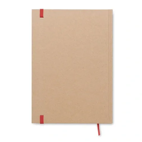 Libreta A5 tapa rígida reciclada con marcapáginas ref MO6640 - Back Rojo
