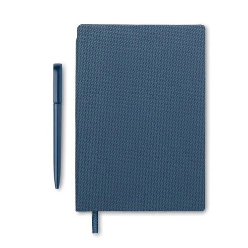 Libreta A5 con tapas duras y bolígrafo giratorio ref MO2524