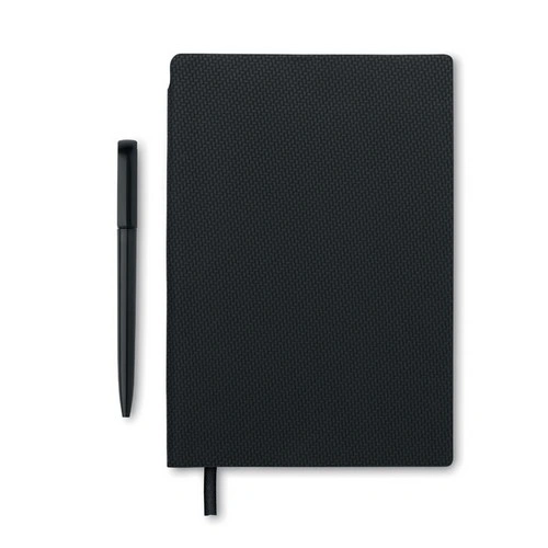Libreta A5 con tapas duras y bolígrafo giratorio ref MO2524