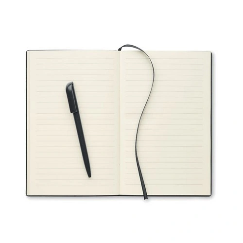 Libreta A5 con tapas duras y bolígrafo giratorio ref MO2524