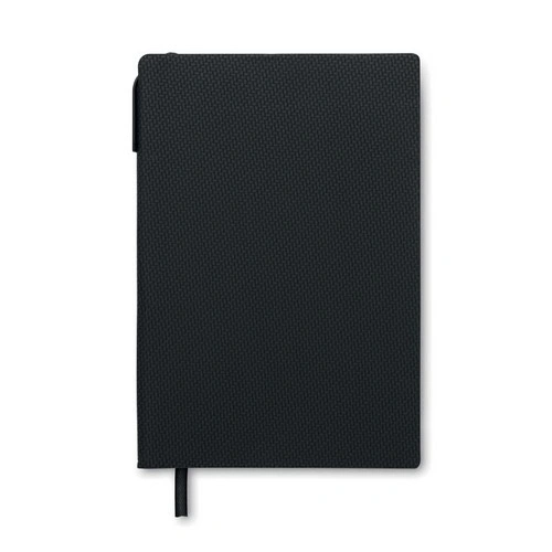Libreta A5 con tapas duras y bolígrafo giratorio ref MO2524