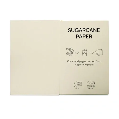 Libreta A5 tapa dura de papel de caña de azúcar ref 93286 - Natural 04