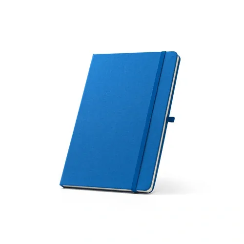 Libreta A5 tapa rígida reciclada con 160 páginas rayadas ref 93297 - Azul Royal
