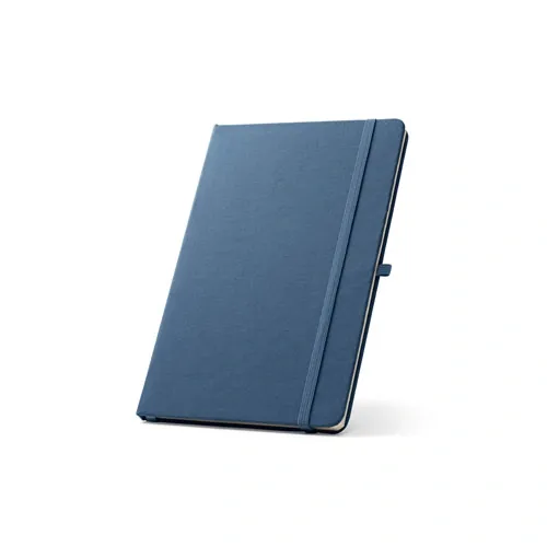 Libreta A5 tapa rígida reciclada con 160 páginas rayadas ref 93297 - Azul