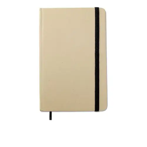 Libreta A6 reciclada con 96 hojas y marca páginas ref MO7431 - Negro