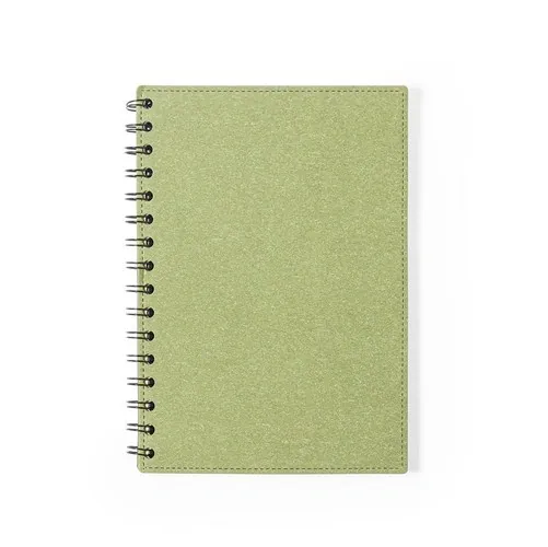 Libreta de anillas A5 reciclada con tapas duras ref ID11 - Verde