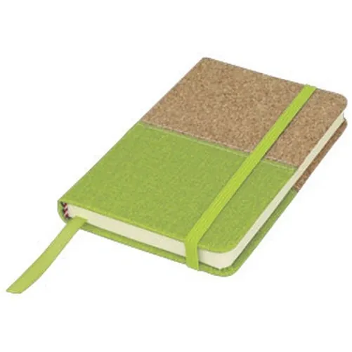 Libreta de corcho reciclado con tapa suave y marcador ref TE18 - Verde Pistacho