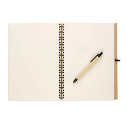 Libreta ecológica con bolígrafo biodegradable ref KC7013