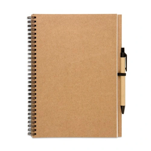 Libreta ecológica con bolígrafo biodegradable ref KC7013