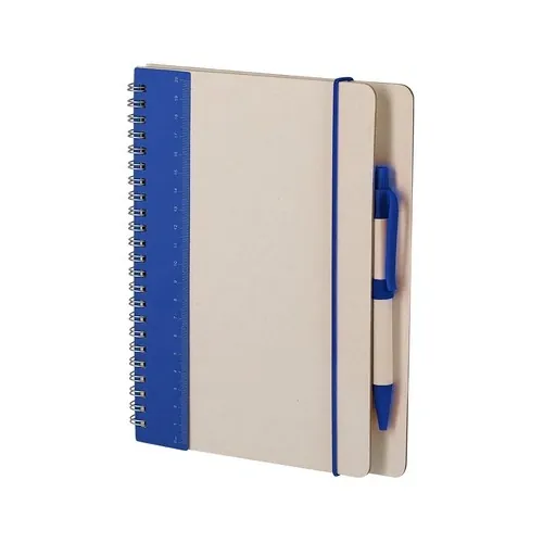 Libreta Kirax reciclada con bolígrafo y diseño personalizable ref 22196 - 01