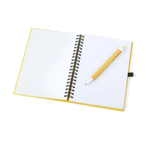 Libreta de anillas con tapa suave y bolígrafo reciclado ref 4729 - 04