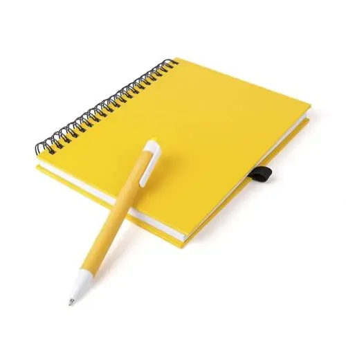 Libreta de anillas con tapa suave y bolígrafo reciclado ref 4729 - 05