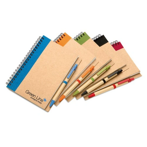 Libreta ecológica con bolígrafo biodegradable ref IT3775