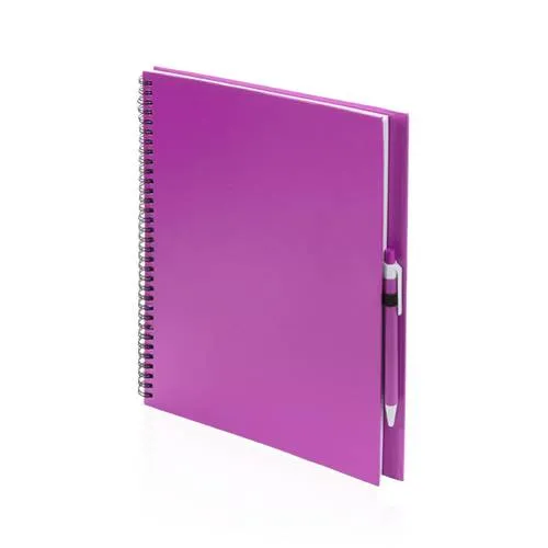 Libreta de anillas con tapa suave y bolígrafo reciclado ref 4730