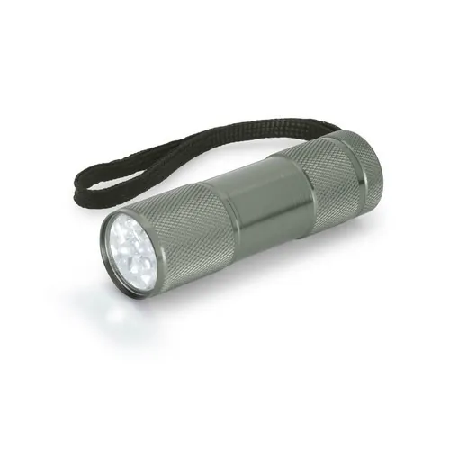 Linterna de aluminio con 9 LEDs y mango ergonómico ref 94736 - Gun Metal