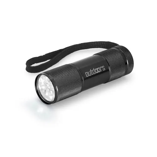 Linterna de aluminio con 9 LEDs y mango ergonómico ref 94736 - Negro