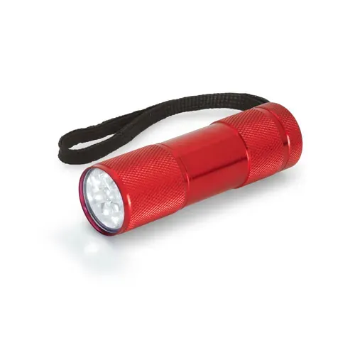 Linterna de aluminio con 9 LEDs y mango ergonómico ref 94736 - Rojo 01