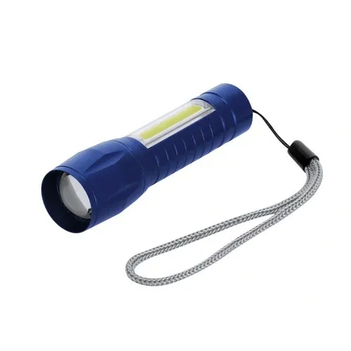 Linterna Dilrot potente con batería recargable y zoom ajustable ref 22213 - Azul