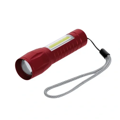 Linterna Dilrot potente con batería recargable y zoom ajustable ref 22213 - Rojo