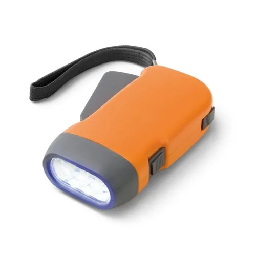Linterna Dynamo con 3 leds y dos opciones de uso ref 94720 - Naranja