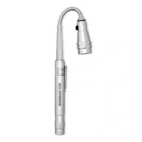 Linterna extensible 57 cm con 3 luces LED y imán ref MO8621 - Printed Plata