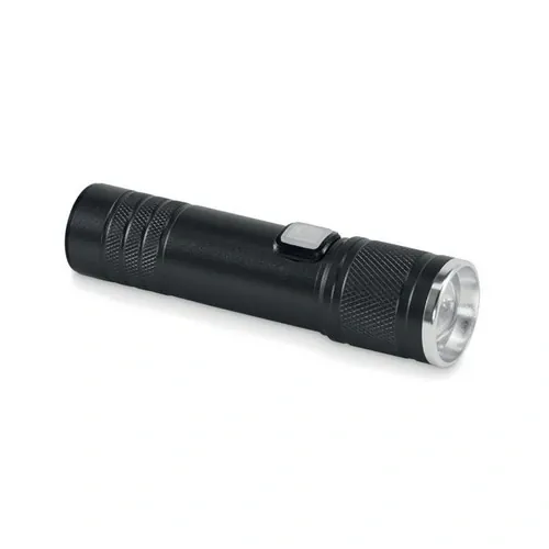 Linterna COB recargable 100 lúmenes y función de zoom ref MO2724 - Negro