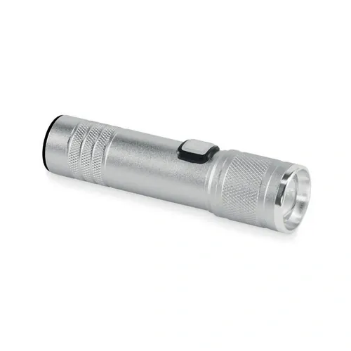 Linterna COB recargable 100 lúmenes y función de zoom ref MO2724 - Plata Mate
