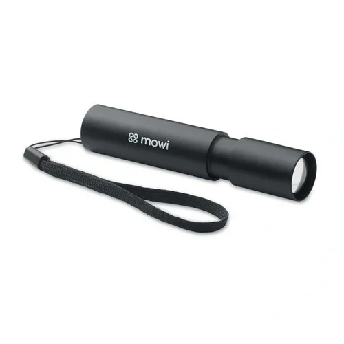 Linterna recargable de aluminio 110 lúmenes con zoom ref MO2461 - Negro Printed