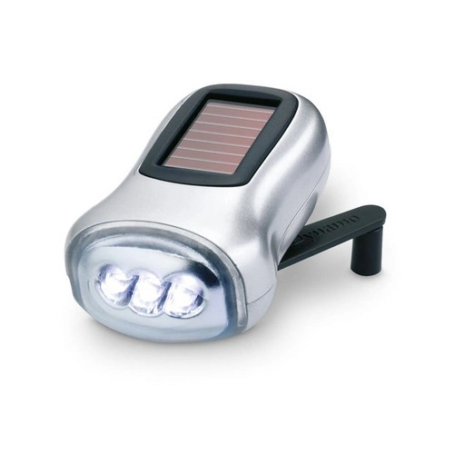 Linterna solar y dinamo con carcasa de ABS ref KC7130