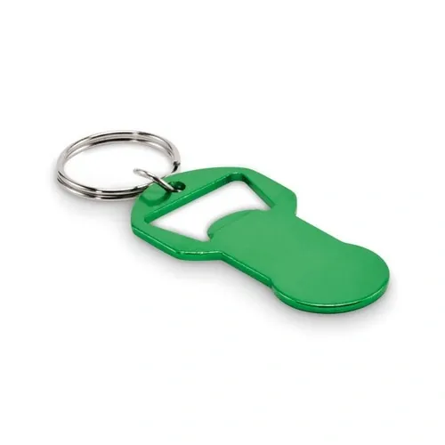 Llavero abrebotellas clave personalizable y ecológico ref MO2793 - Verde