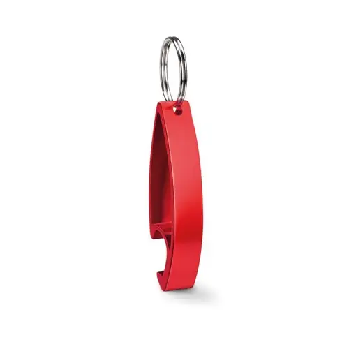 Llavero abridor de aluminio brillante ref MO8664 - Rojo
