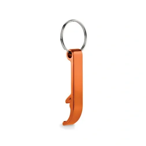 Abridor de botellas llavero aluminio reciclado brillante ref MO6923 - Naranja Back