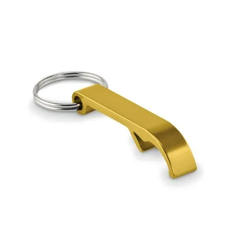 Abridor de botellas llavero aluminio reciclado brillante ref MO6923 - Oro