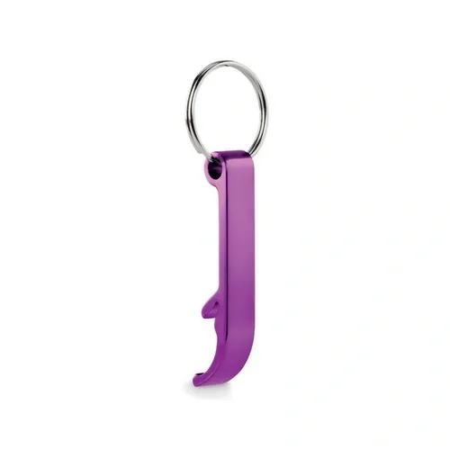 Abridor de botellas llavero aluminio reciclado brillante ref MO6923 - Violeta Back