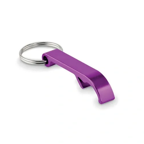 Abridor de botellas llavero aluminio reciclado brillante ref MO6923 - Violeta