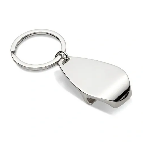 Llavero metálico con abridor de botellas ref MO8135 - Back Plata Brillo